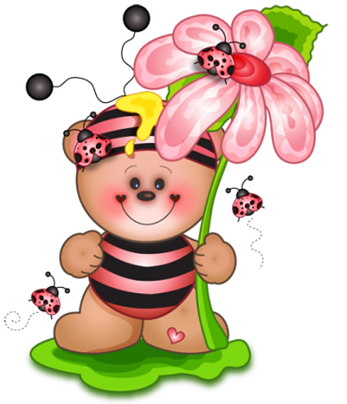 Cute teddy spring decor clipart picture 0 image