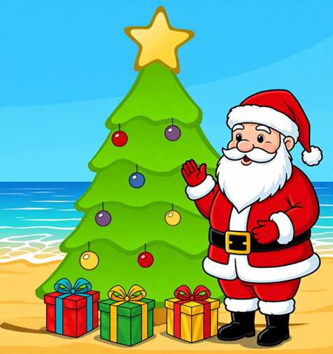 Add santa and change background